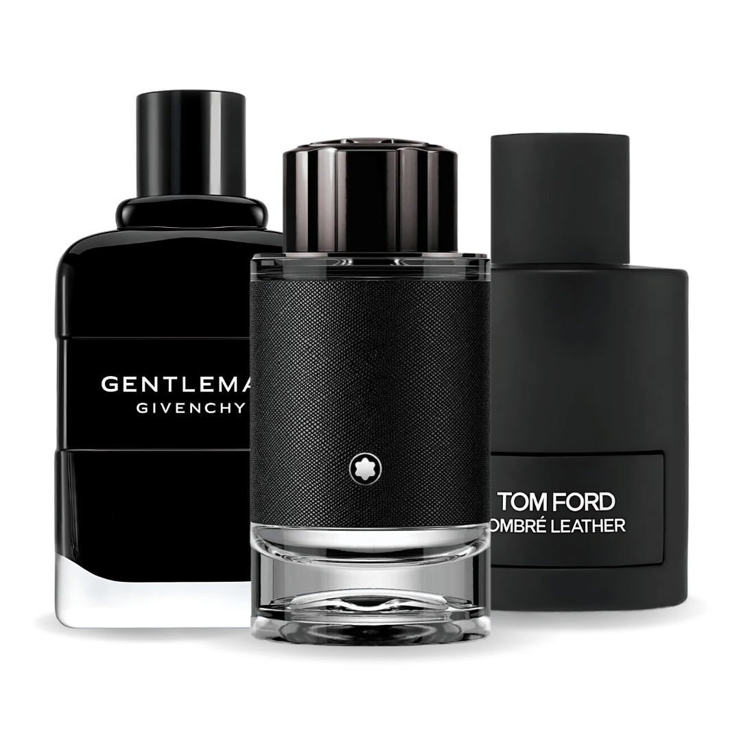 Conjunto de 3 perfumes | Tom Ford Ombre Leather, Givenchy Gentleman, Montblanc Explorer 100 ml