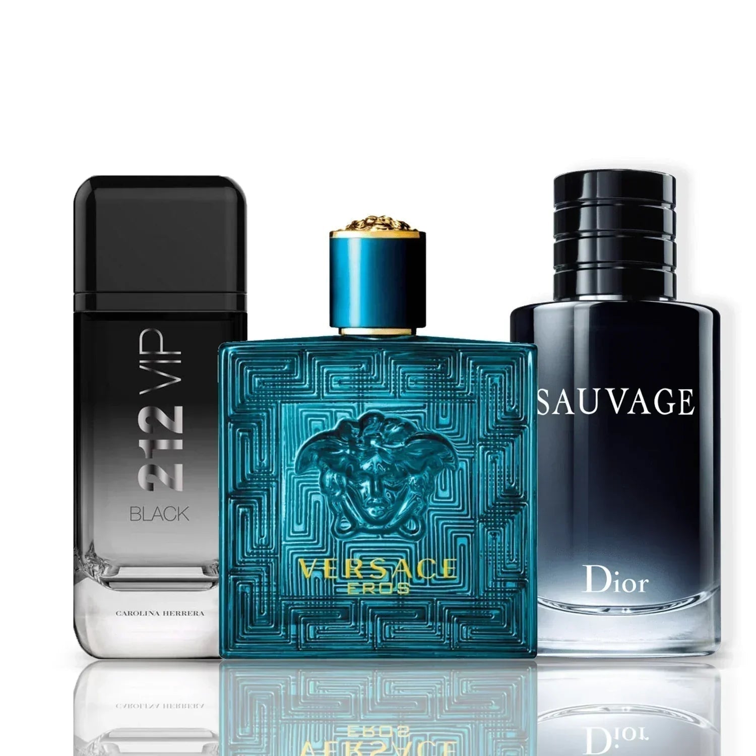 Conjunto de 3 perfumes | Versace Eros + Sauvage Dior + 212 Vip Blac