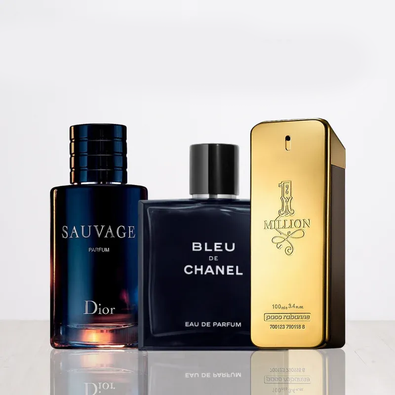 Conjunto de 3 perfumes | Sauvage Dior + One Million + Bleu de Chanel 100 ml