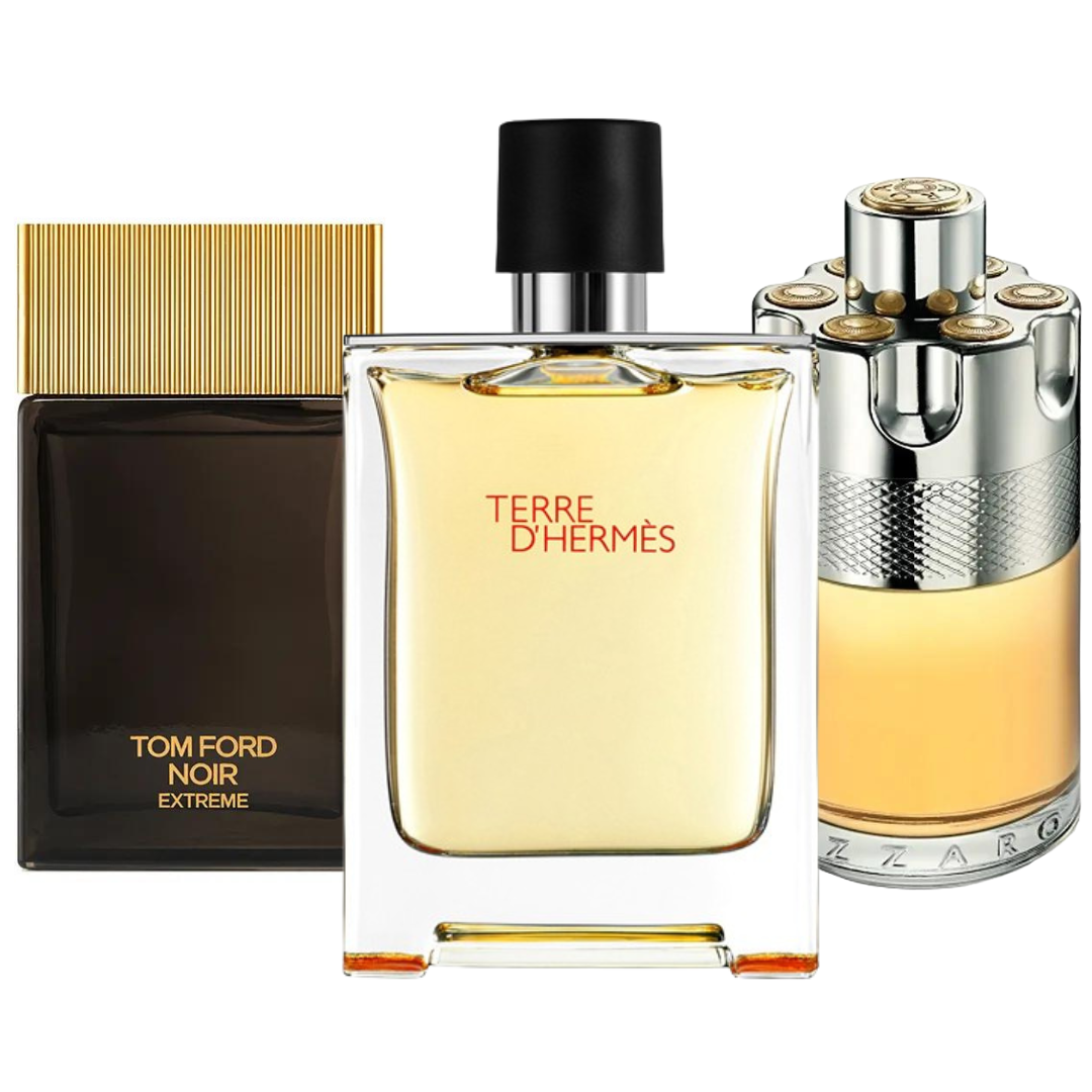 Conjunto de 3 perfumes | Terre de’Hermes, Azzaro Wanted, Tom Ford Noir Extreme 100 ml